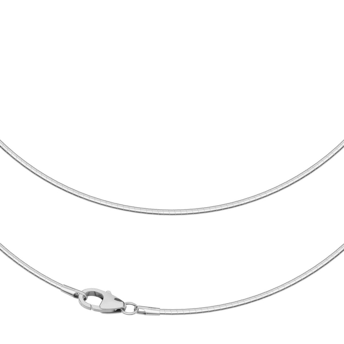 JB Edle Goldkette Tondakette 585 14K Weißgold 1,2 mm