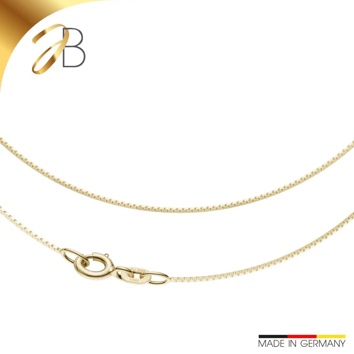JB Edle Goldkette Veneziakette 585 - 14 K Gold 0,7 mm 45 cm