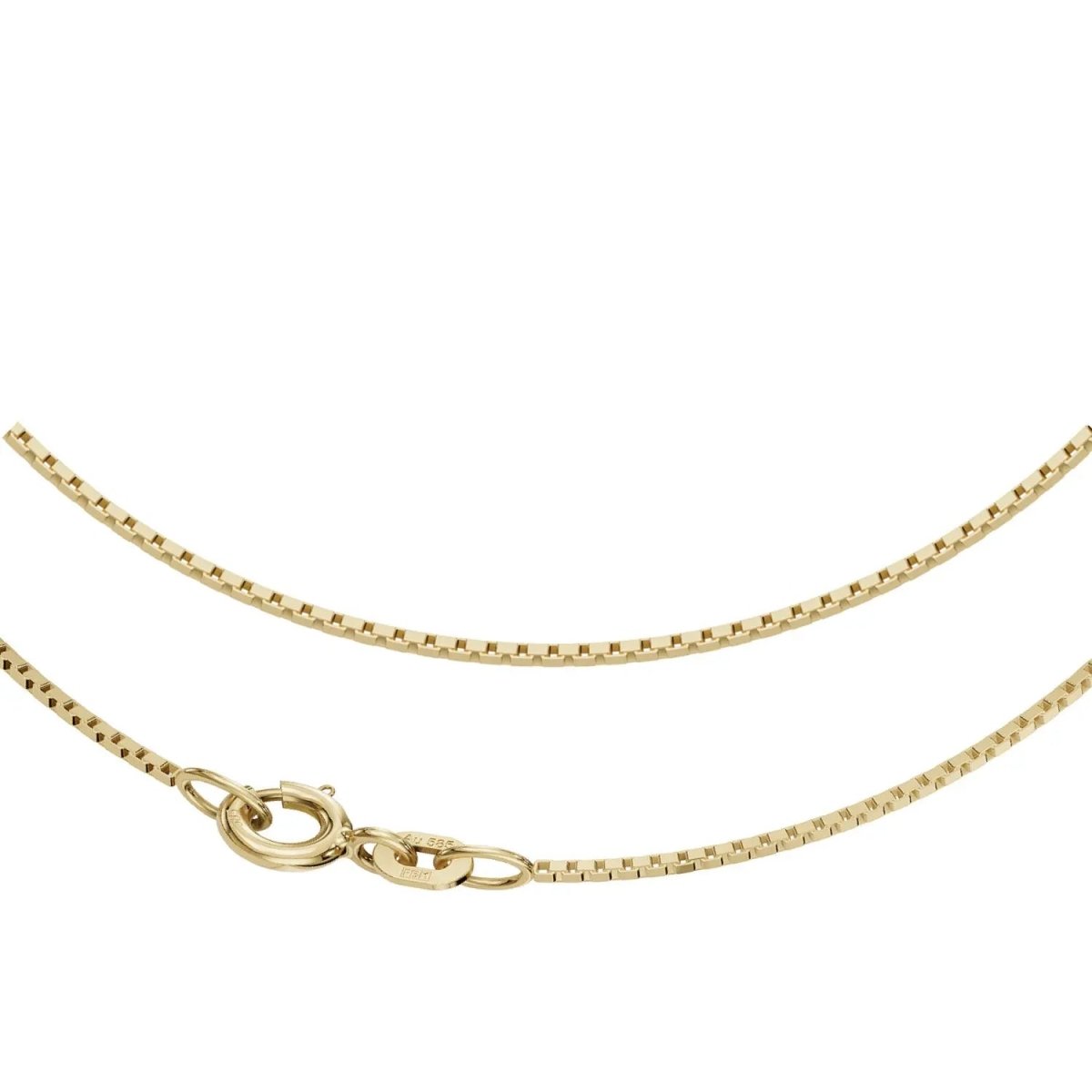 JB Edle Goldkette Veneziakette 585 - 14 K Gold 0,9 mm 36 cm