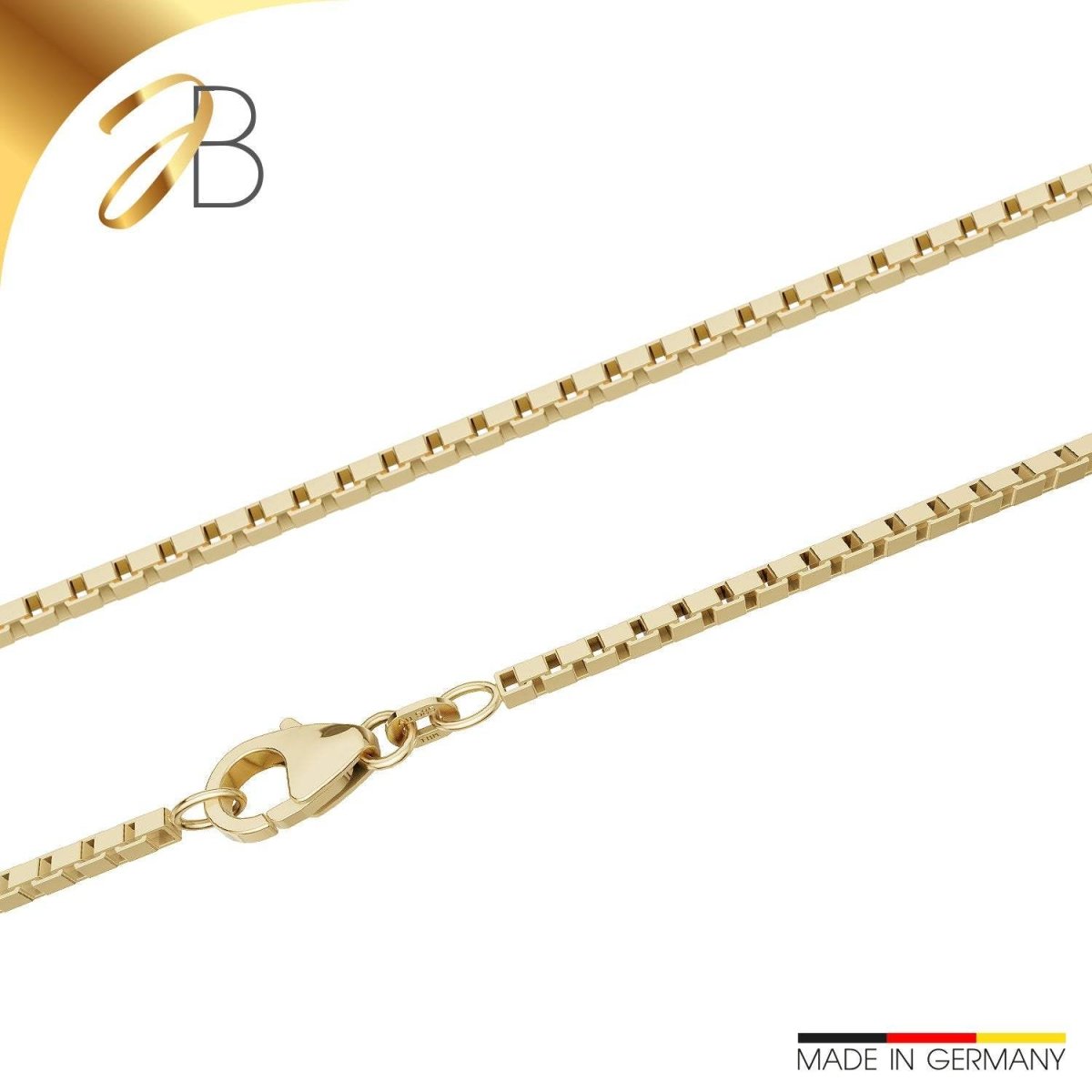 JB Edle Goldkette Veneziakette 585 14 K Gold 1,8 mm Damen Herren