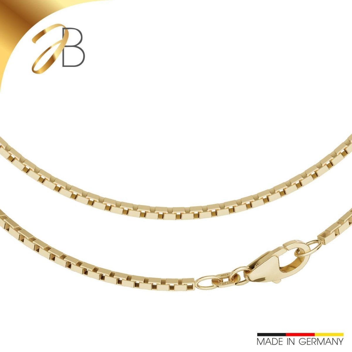JB Edle Goldkette Veneziakette 585 14 K Gold 1,8 mm Damen Herren