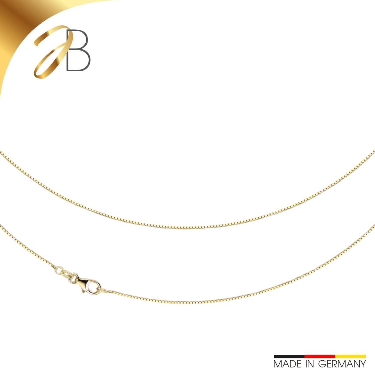 JB Edle Goldkette Veneziakette 585 14K Gold 0,8 mm fein