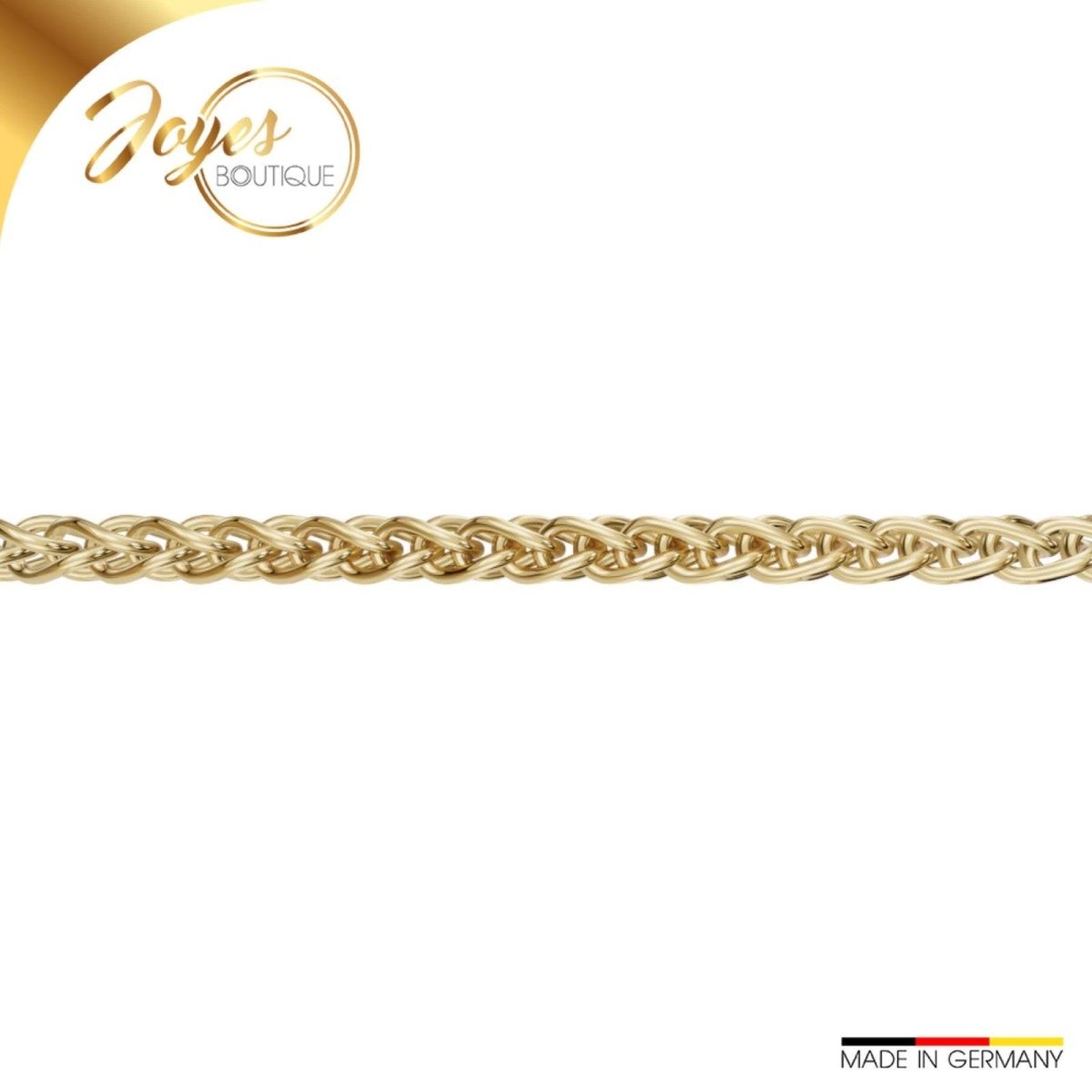 JB Edle Goldkette Zopfkette 585 14 K Gold 1,3 mm Damen Herren