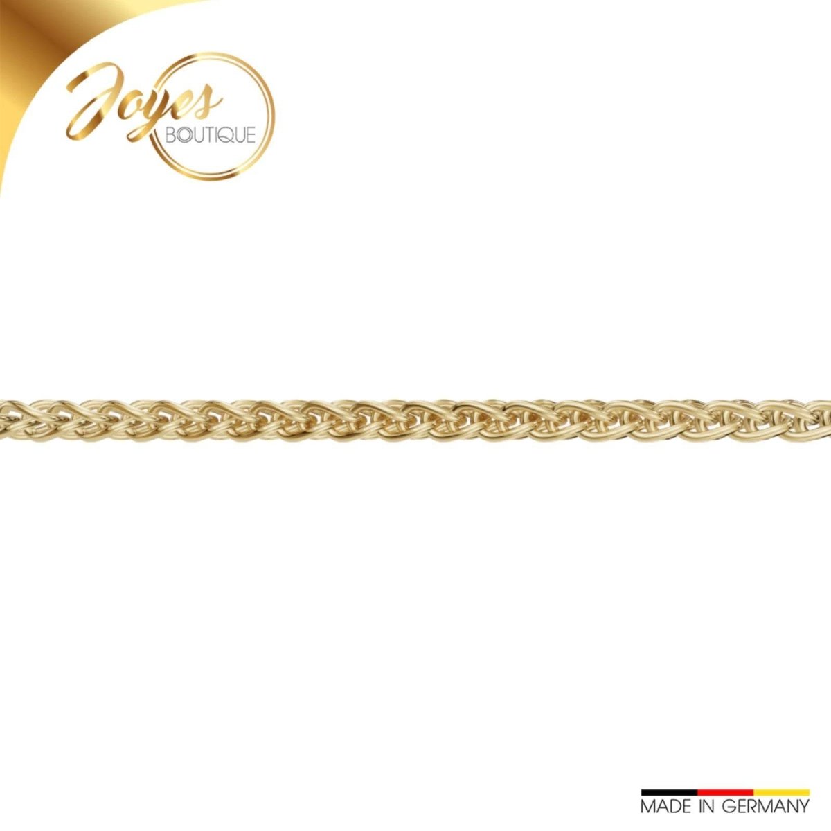 JB Edle Goldkette Zopfkette 585 14K Gold 1,1 mm filigran