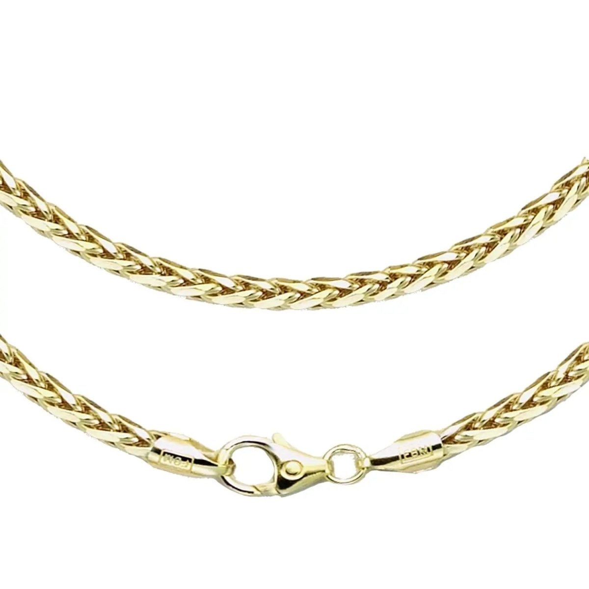 JB Edle Goldkette Zopfkette hohl 585 - 14 K Gold 2,7 mm 45 cm