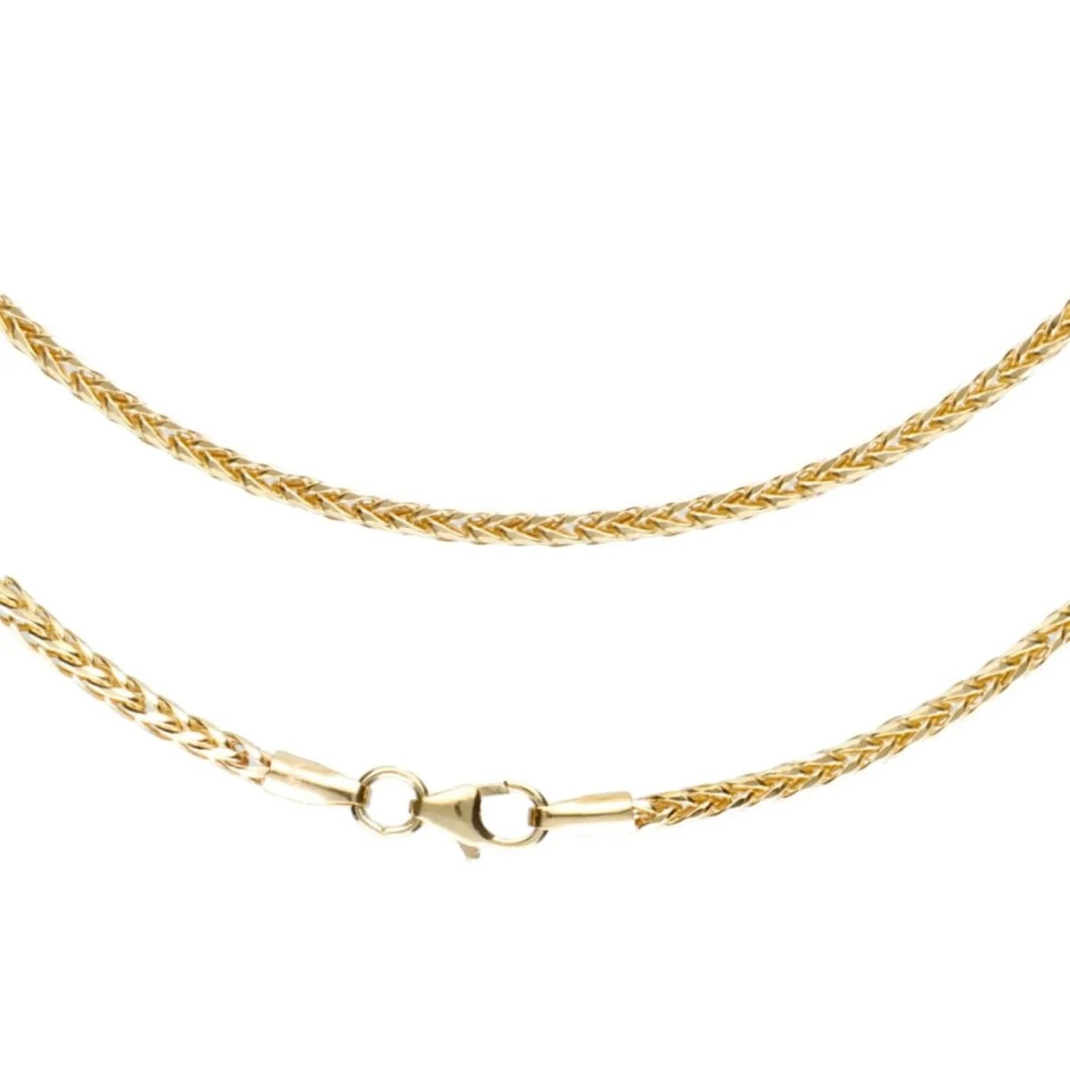 JB Edle Goldkette Zopfkette rund 585 - 14 K Gold 2,0 mm 45 cm