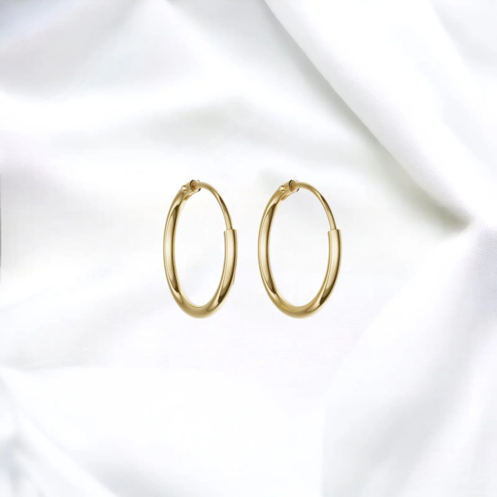 JB Edle Ohrschmuck Creole 375 - 9 Kt Gold 1,3 mm 11,0 mm