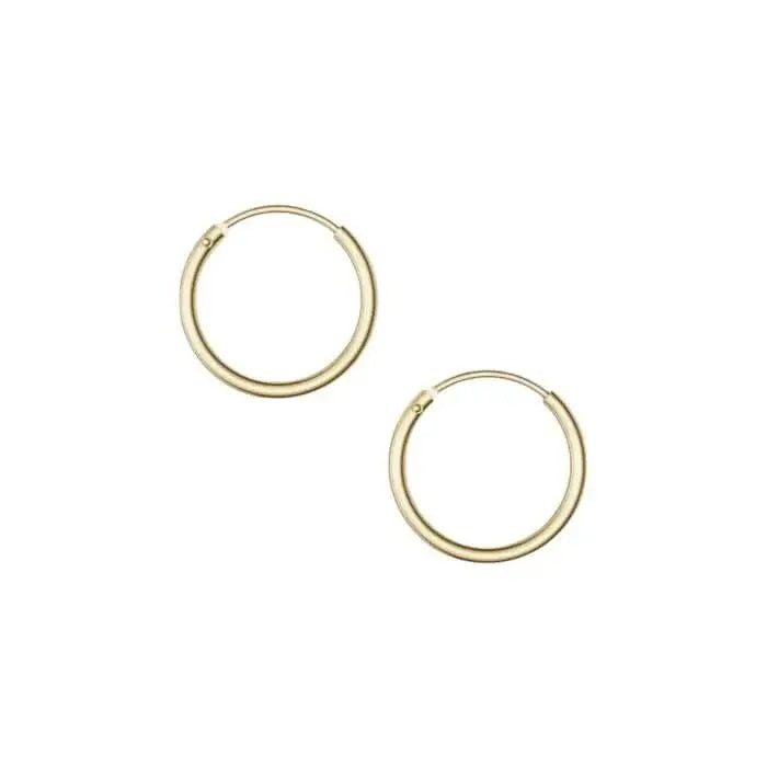 JB Edle Ohrschmuck Creole 375 - 9 Kt Gold 1,3 mm 11,0 mm