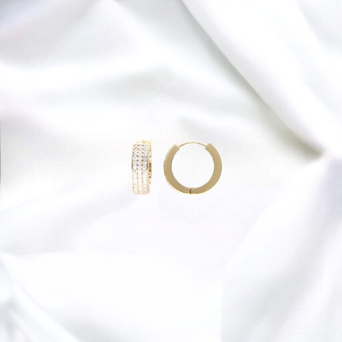 JB Edle Ohrschmuck Creole 585 14 Kt Gold 17 mm elegant
