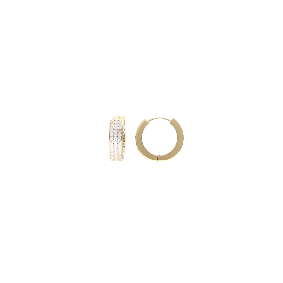 JB Edle Ohrschmuck Creole 585 14 Kt Gold 17 mm elegant