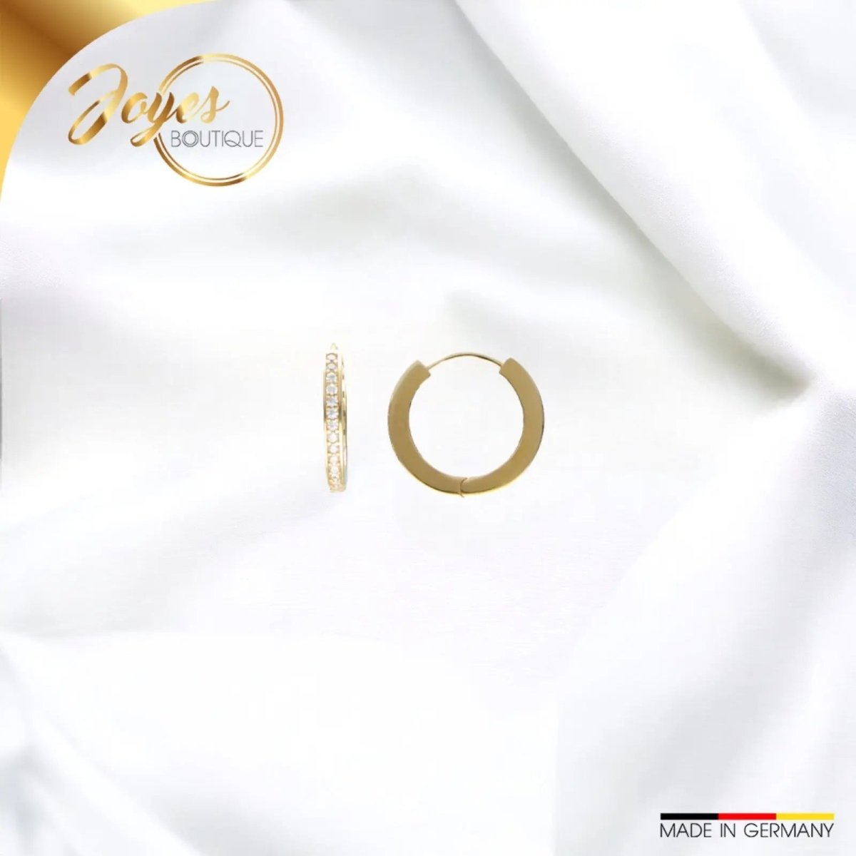 JB Edle Ohrschmuck Creole 585 - 14 Kt Gold 17,0 mm