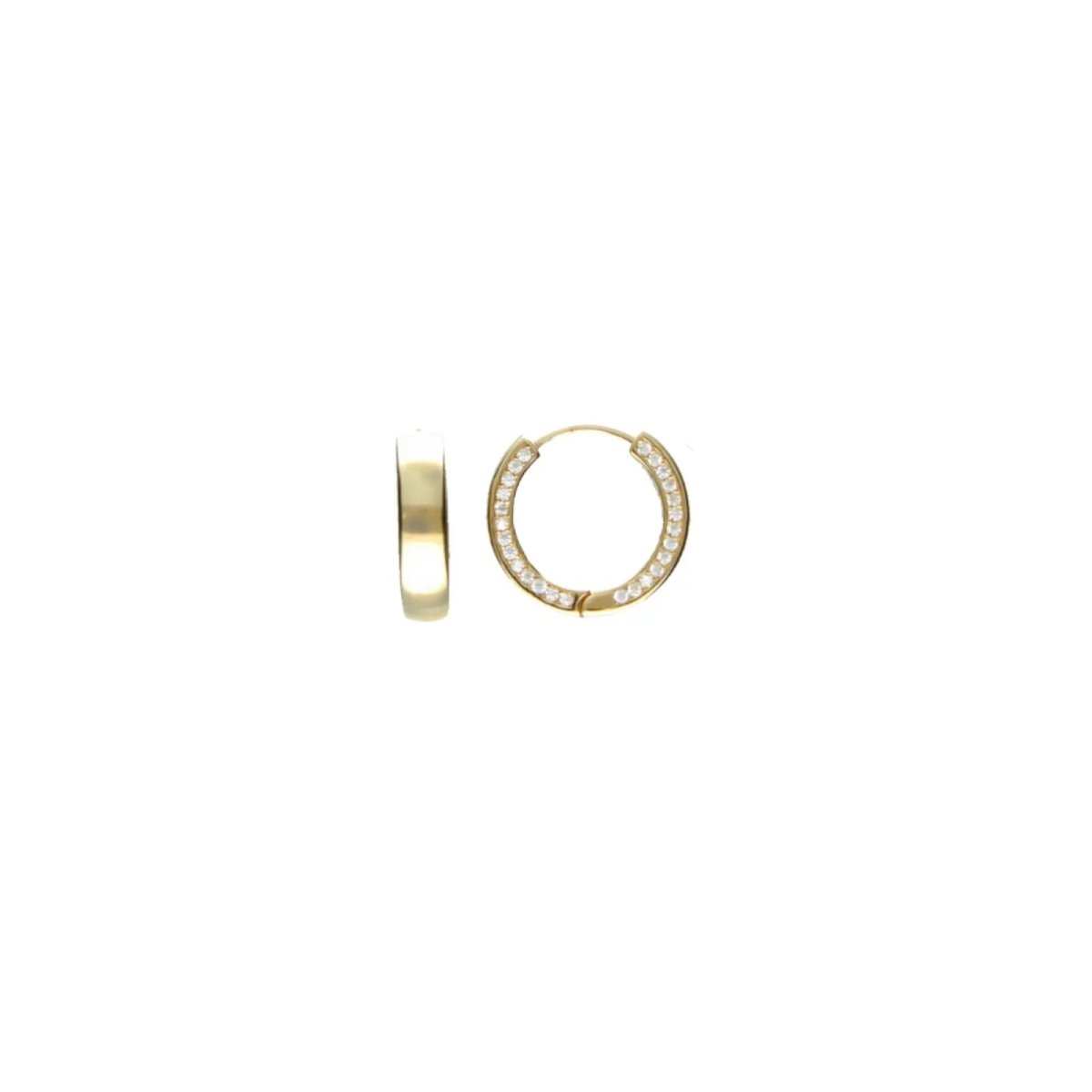 JB Edle Ohrschmuck Creole 585 - 14 Kt Gold 17,0 mm