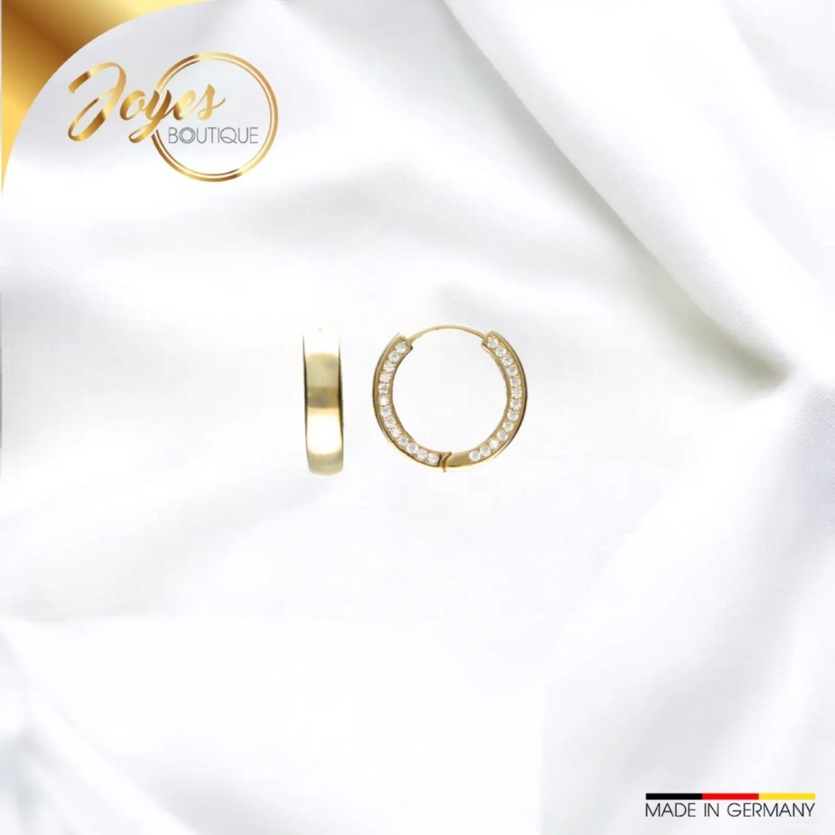 JB Edle Ohrschmuck Creole 585 - 14 Kt Gold 17,0 mm
