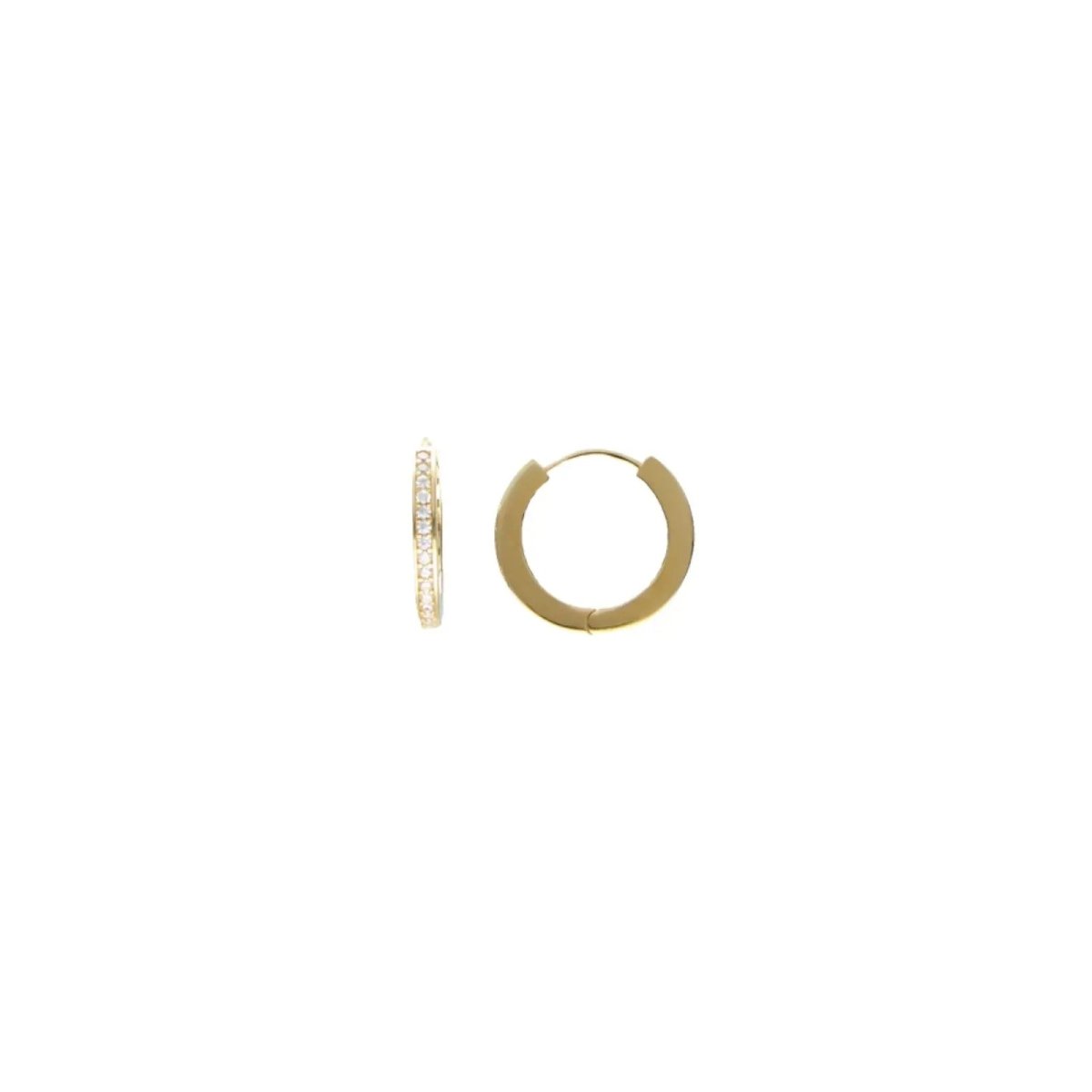 JB Edle Ohrschmuck Creole 585 - 14 Kt Gold 17,0 mm