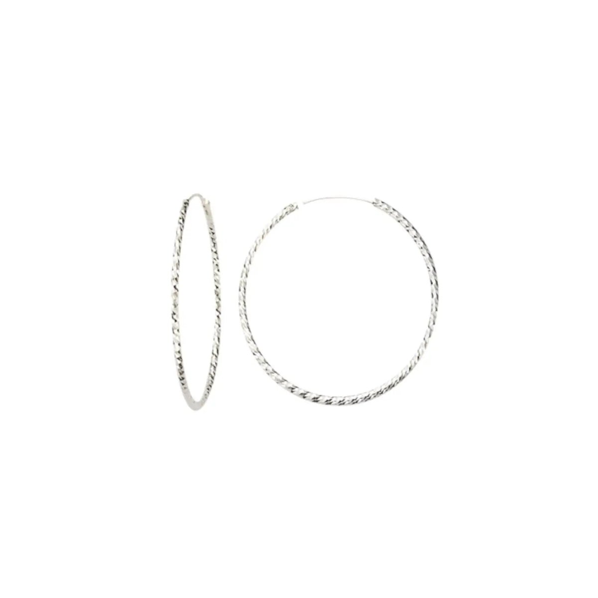 JB Edle Ohrschmuck Creole 925 - Silber 1,8 mm 40,0 mm