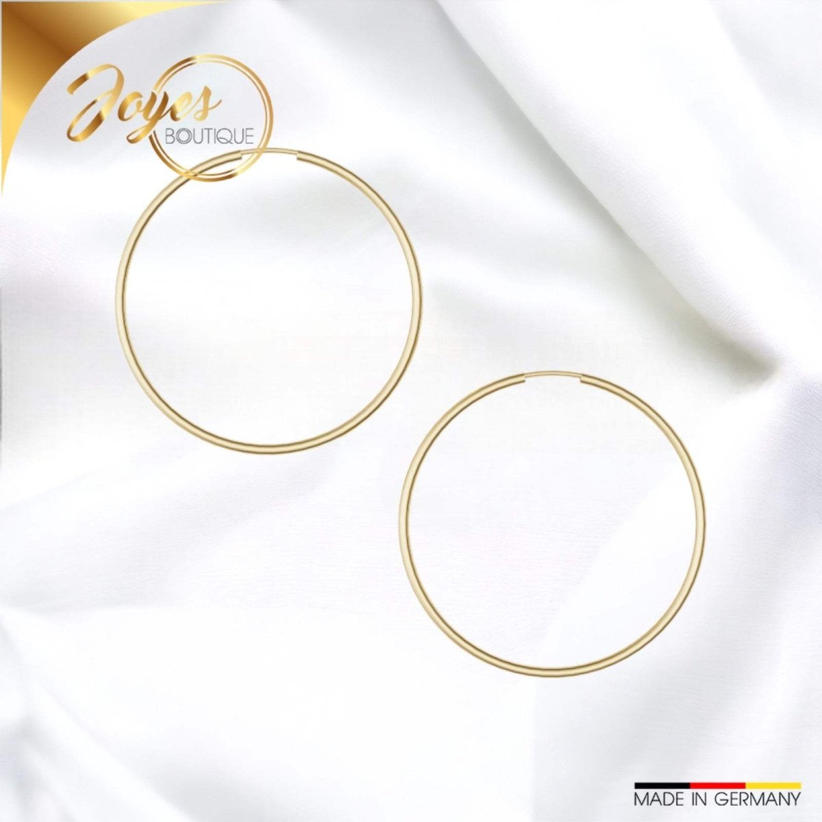 JB Edle Ohrschmuck Creole 925 Silber 2 mm Damen Elegant