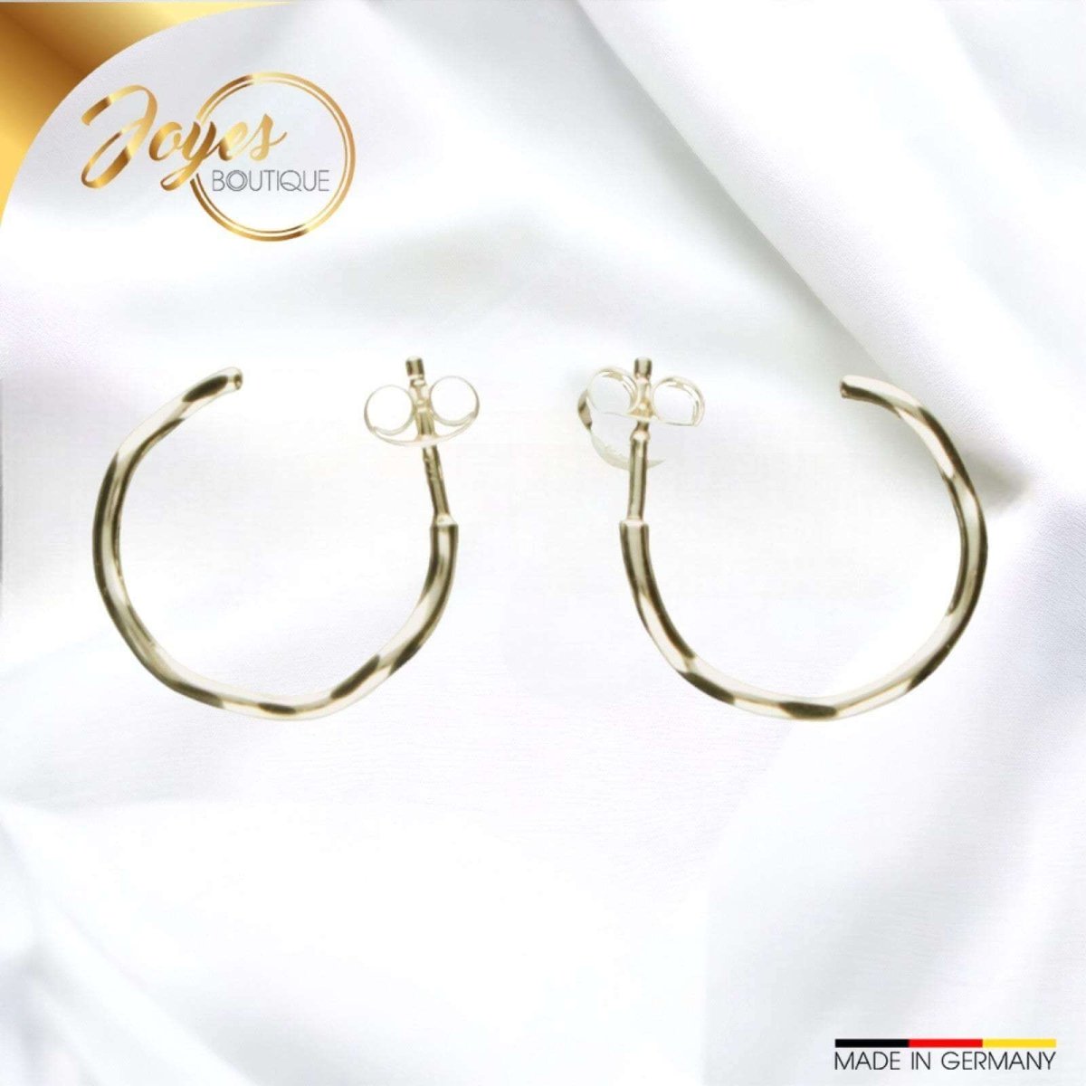 JB Edle Ohrschmuck Creole 925 Silber 26 mm Made in Germany
