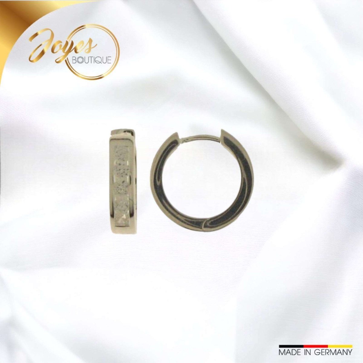 JB Edle Ohrschmuck Creole 925 Silber 3,7 mm Eleganter Schmuck