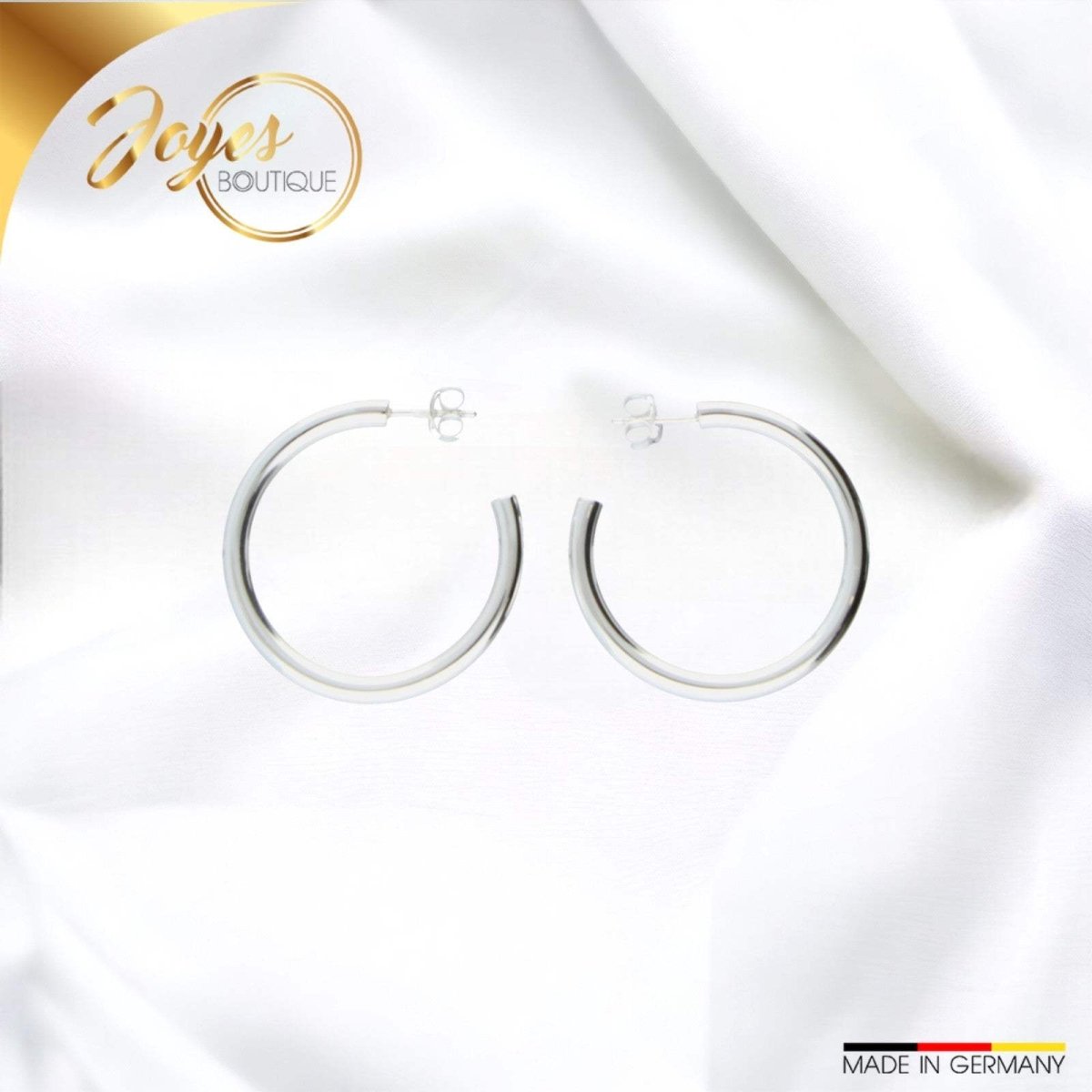 JB Edle Ohrschmuck Creole 925 Silber 3,8 g Eleganter Stil