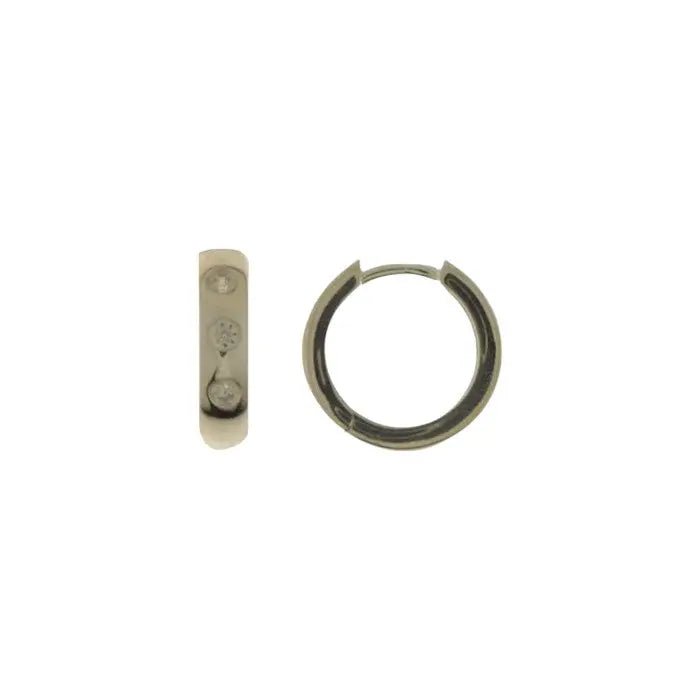 JB Edle Ohrschmuck Creole 925 - Silber 3,9 mm 15,1 mm