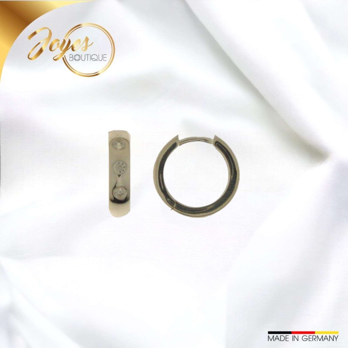 JB Edle Ohrschmuck Creole 925 Silber 3,9 mm Damen Herren