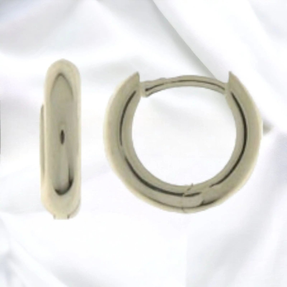 JB Edle Ohrschmuck Creole 925 - Silber 4,0 mm 12,6 mm