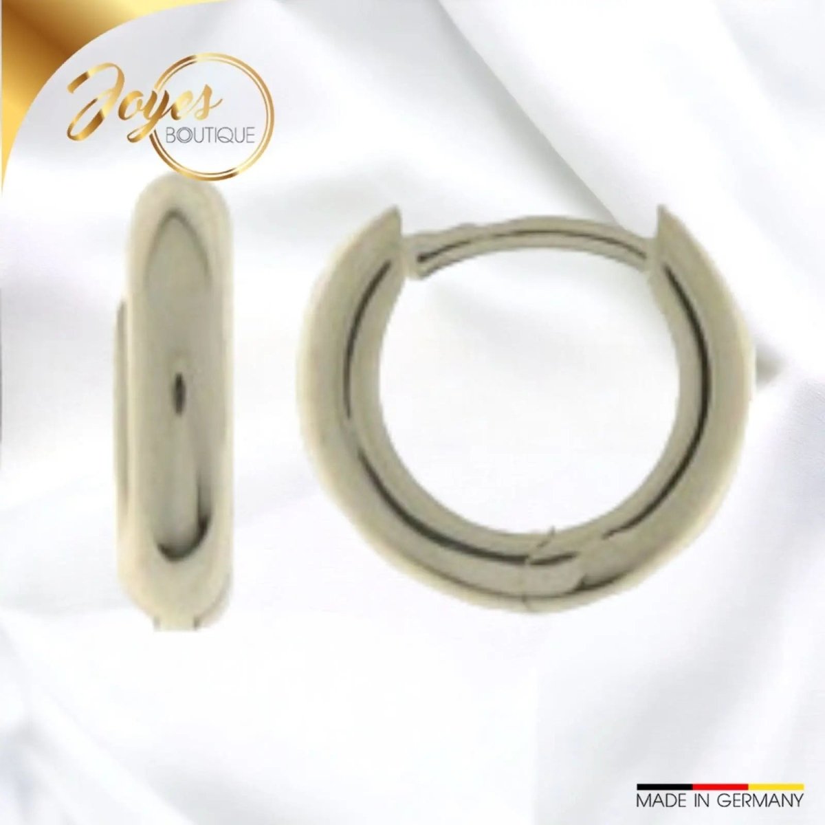 JB Edle Ohrschmuck Creole 925 - Silber 4,0 mm 12,6 mm