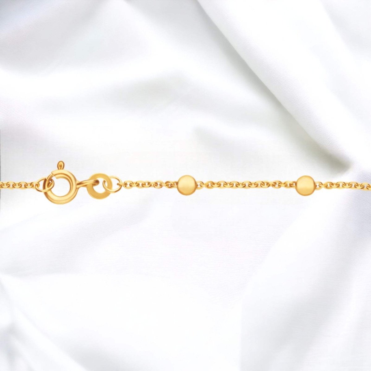 JB Edles Damen Goldarmband Anker Rund 585 14 Kt Gelbgold