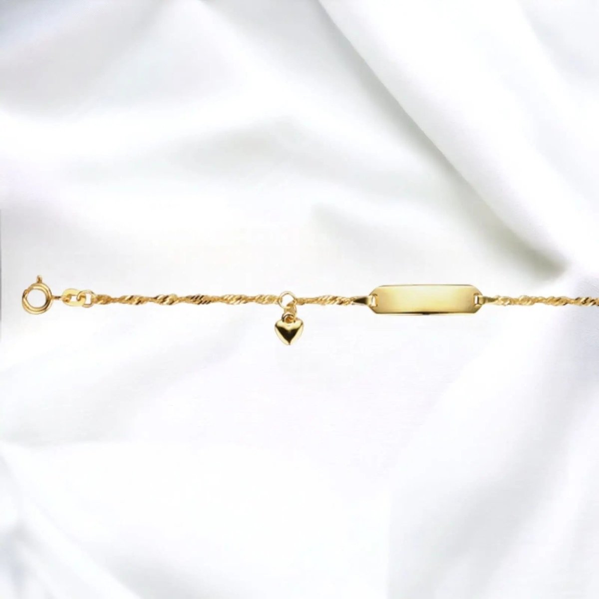 JB Edles Damen ID Goldarmband Singapur 1,8 mm 333 - 8 Karat Gold 14 cm