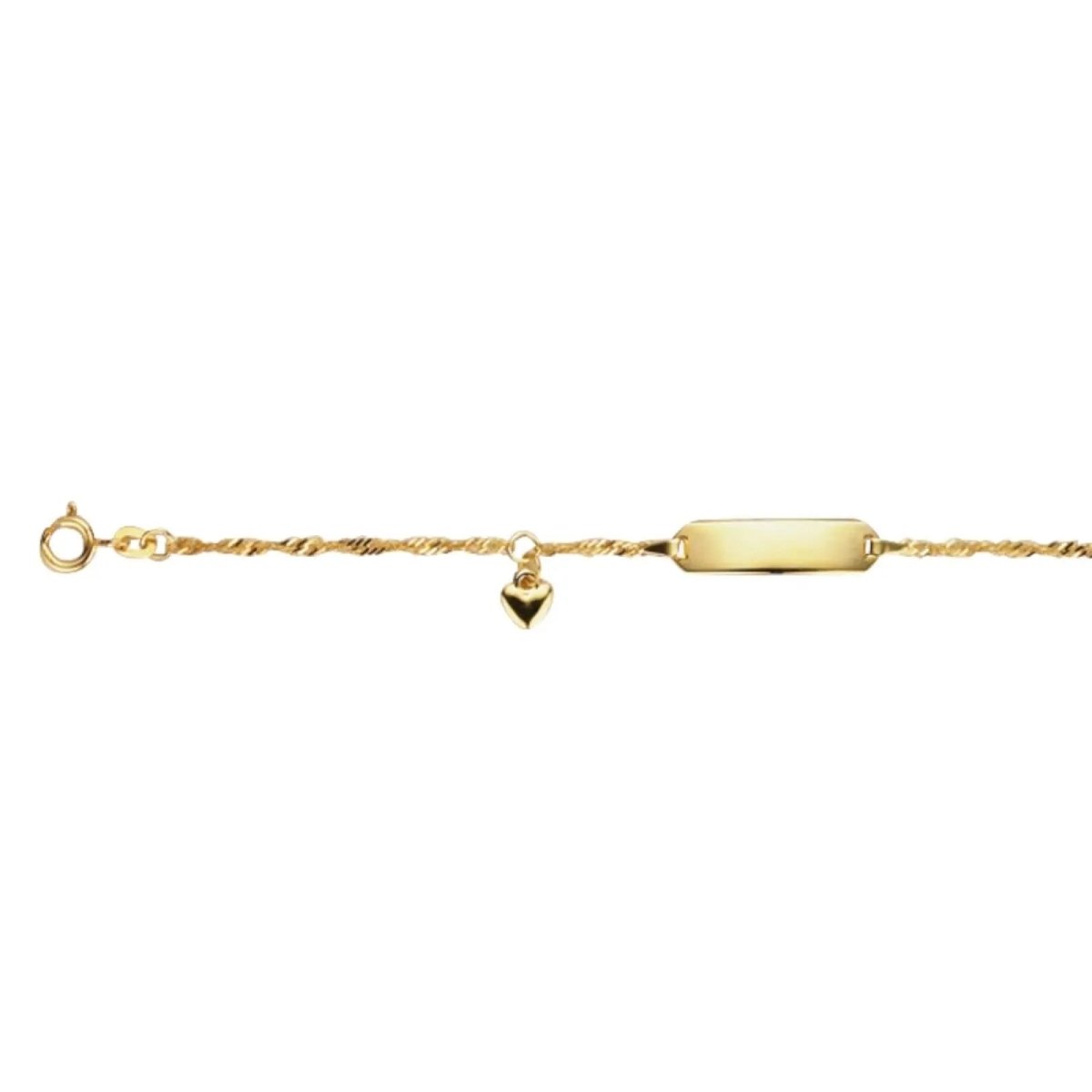 JB Edles Damen ID Goldarmband Singapur 1,8 mm 333 - 8 Karat Gold 14 cm