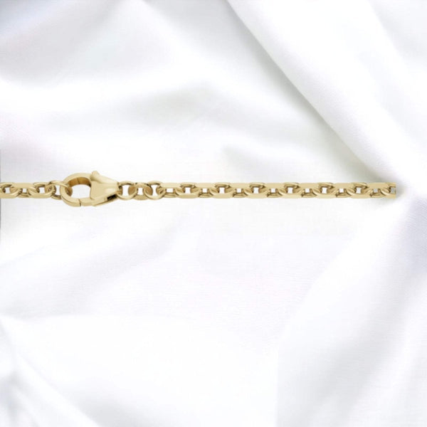 JB Edles Unisex Goldarmband Anker Diamantiert 2,5mm 333 8K JB Edles Unisex Goldarmband Anker Diamantiert 2,5mm 333 8K