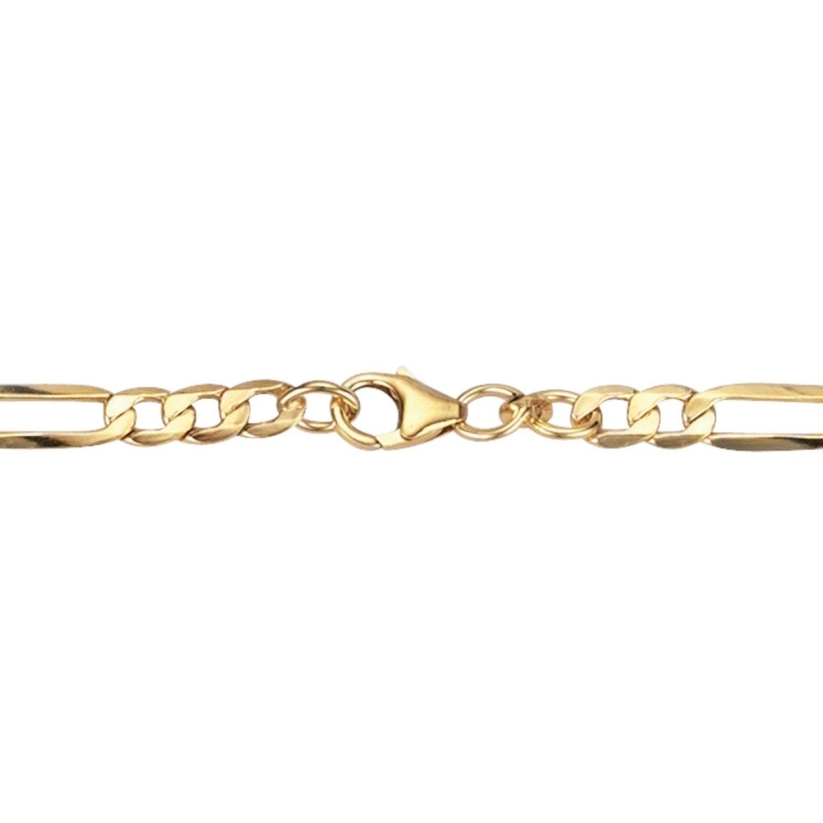 JB Edles Unisex Goldarmband Figaro Hohl 4 Mm 333 8K Gold