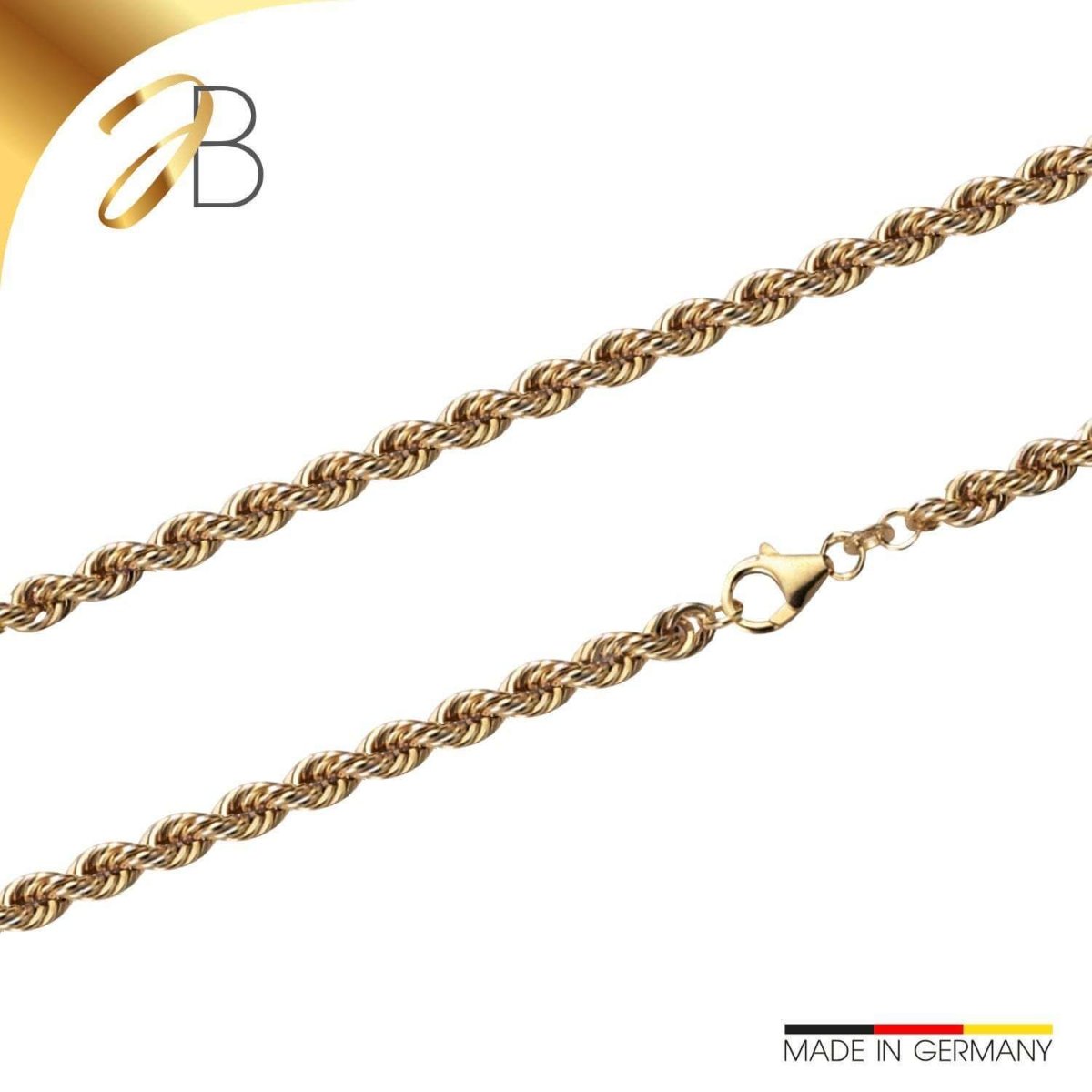 JB Edles Unisex Goldarmband Kordel 4,4 mm 333 8 K Gold