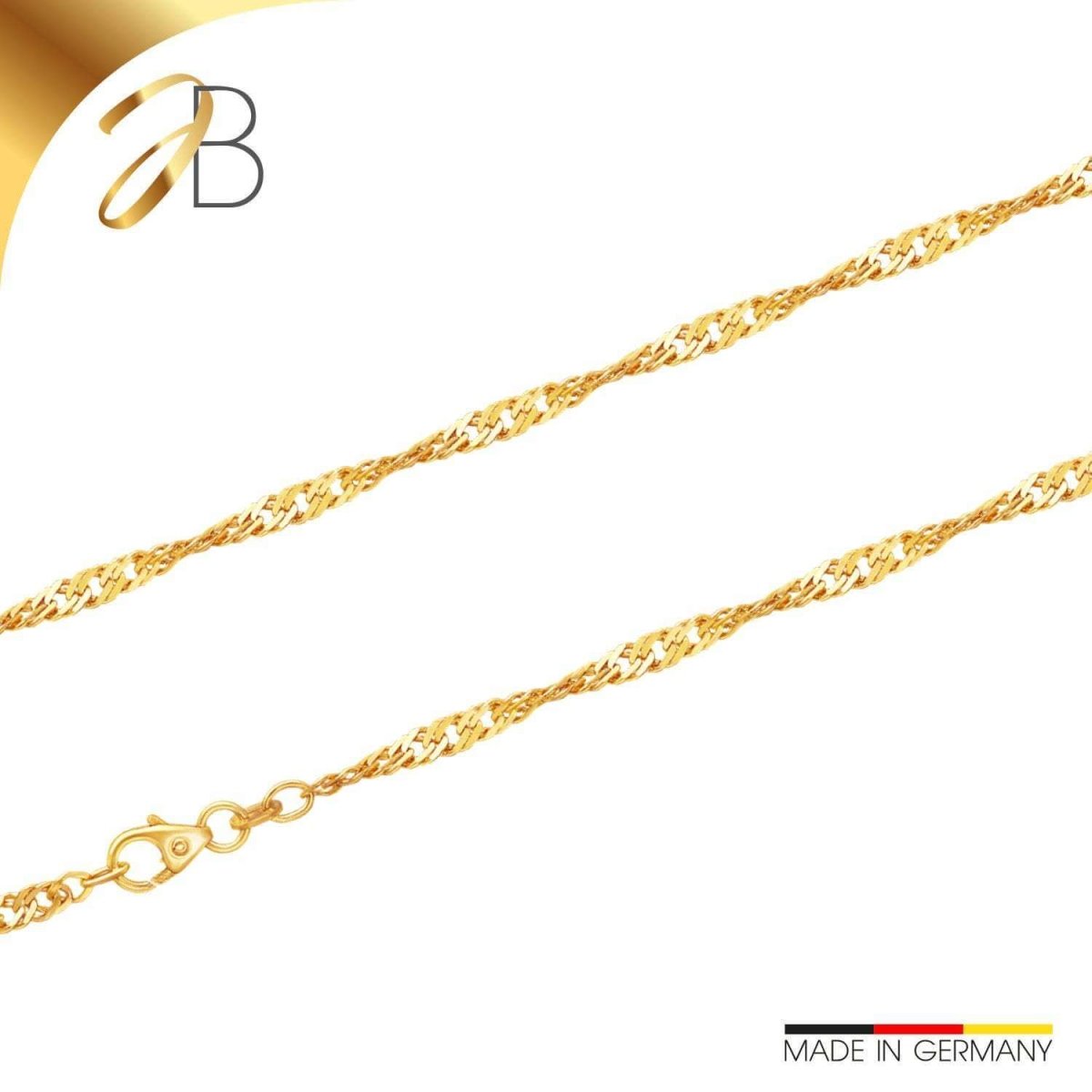 JB Edles Unisex Goldarmband Singapur 2,9 mm 333 8 Karat