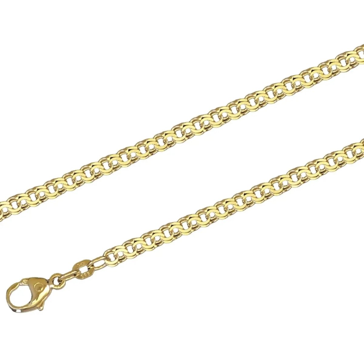 JB Edles Unisex ID Goldarmband Garibaldi 3,6 mm 333 - 8 K 18,5 cm