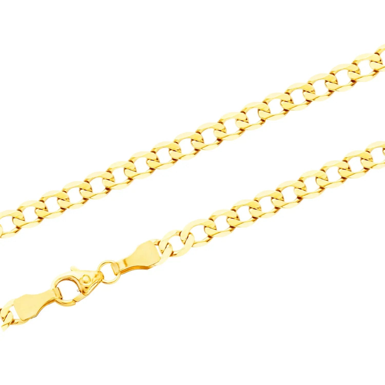 JB Edles Unisex ID Goldarmband Panzer weit 3,9 mm 333 - 8 K 19 cm