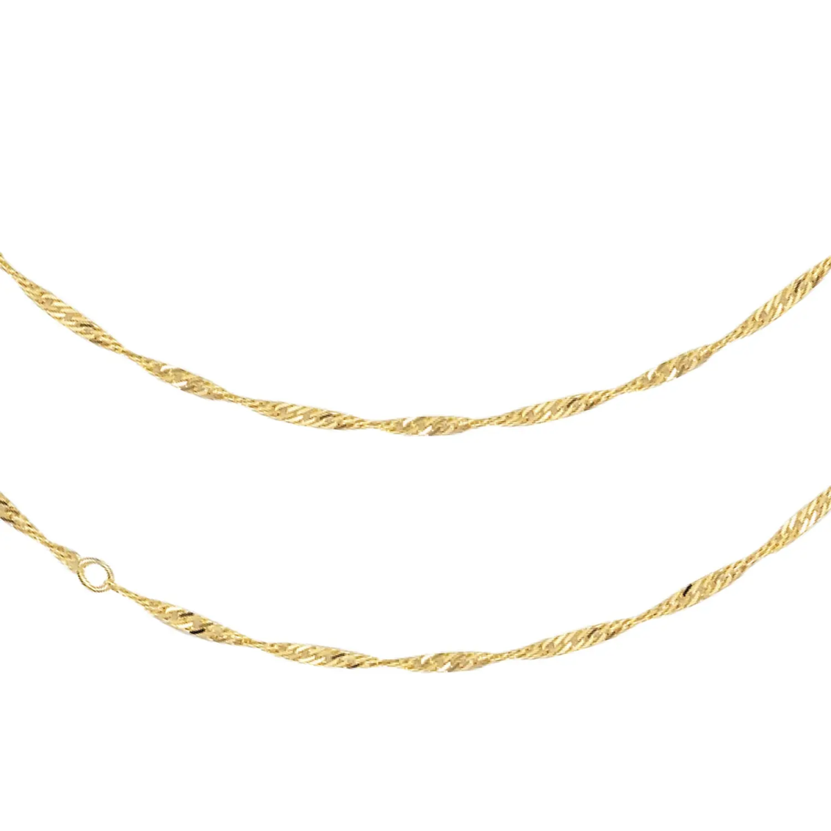 JB Fusskette Singapurkette 333 Gelbgold 8 Kt 2,4 mm 25 cm