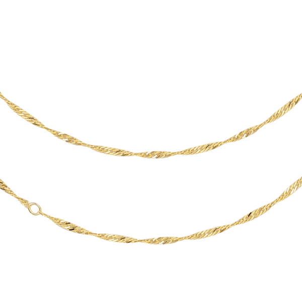 JB Fusskette Singapurkette 333 Gelbgold 8 Kt 2,4 mm Damen Herren JB Fusskette Singapurkette 333 Gelbgold 8 Kt 2,4 mm Damen Herren