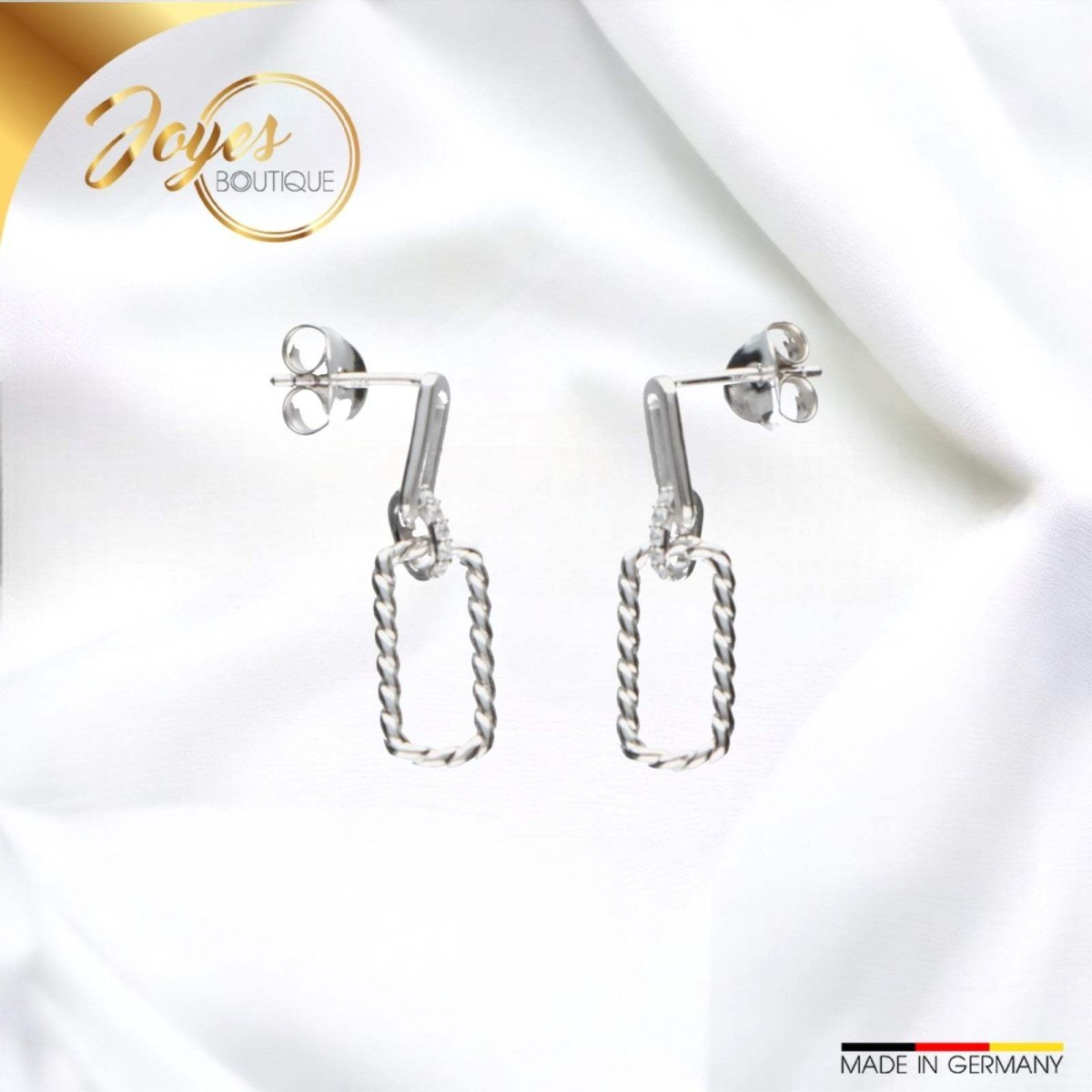 JB Paar Ohrstecker 925 Silber Rhodiniert 2,4 g Eleganz
