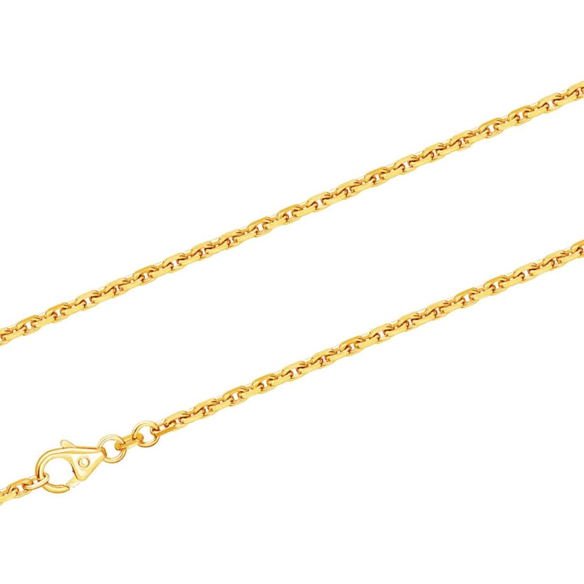 JB Unisex Goldarmband Anker Diamantiert 2 mm 585 14 Kt