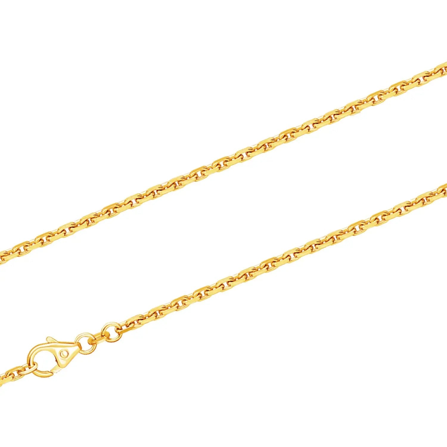 JB Unisex Goldarmband Anker Diamantiert 2.0 mm 585 - 14 Kt 18,5 cm