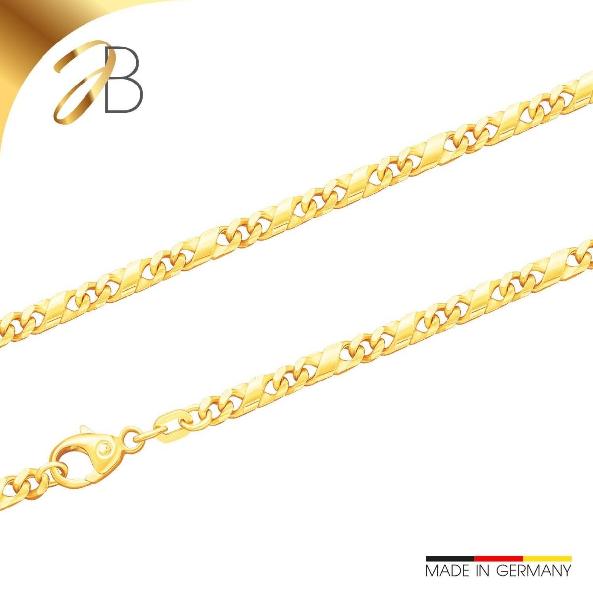 JB Unisex Goldarmband Dollarkette 3,1 mm 333 8 Karat