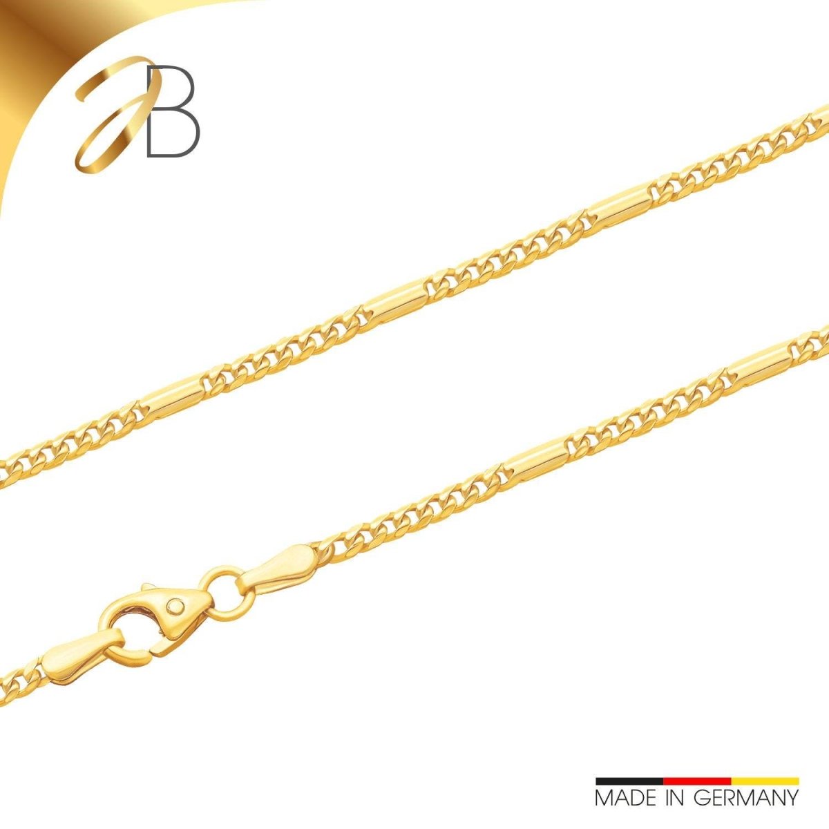 JB Unisex Goldarmband Fantasie 2,0 mm 333 8 Karat Gelbgold