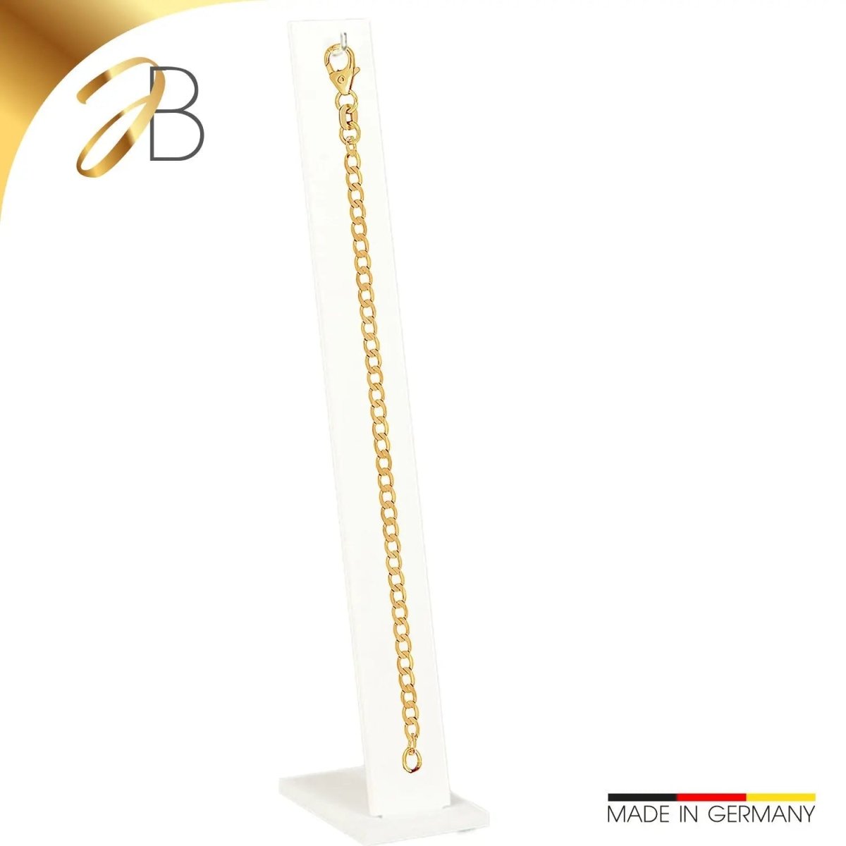 JB Unisex Goldarmband Panzer weit Kettenbreite 2,7 mm 333 - 8 K 19 cm