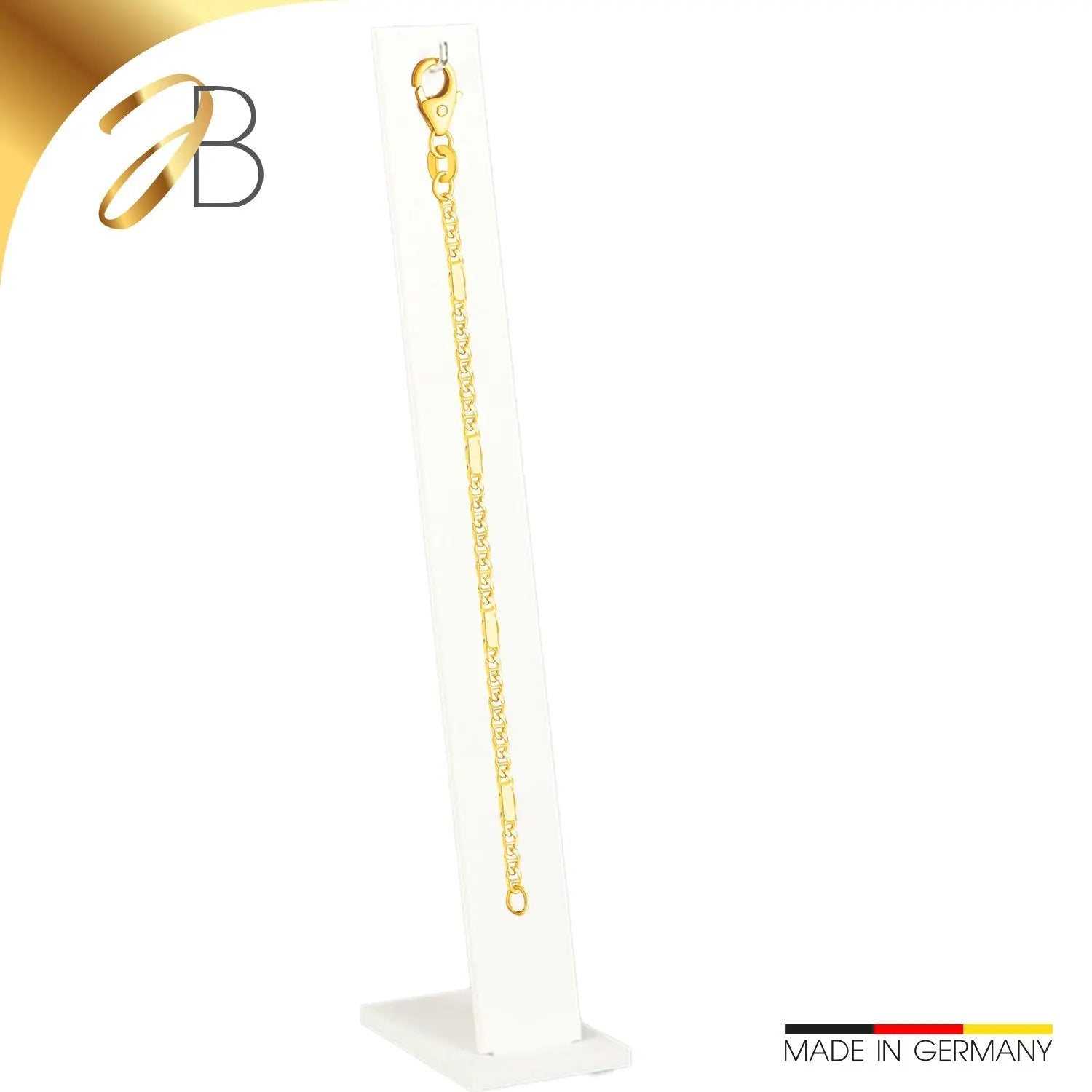 JB Unisex Goldarmband Panzersteg Kettenbreite 1,9 mm 333 - 8 Kt 19 cm