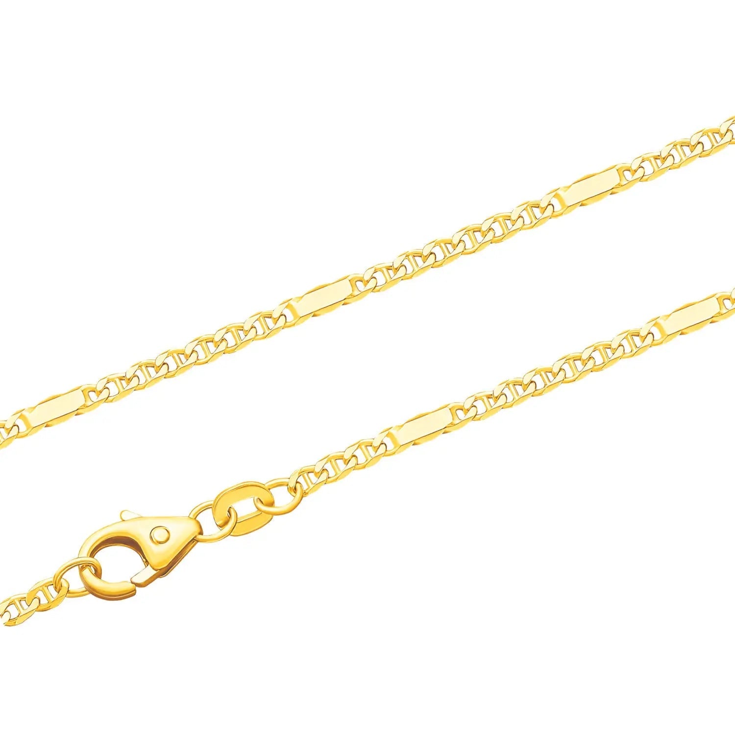 JB Unisex Goldarmband Panzersteg Kettenbreite 1,9 mm 333 - 8 Kt 19 cm