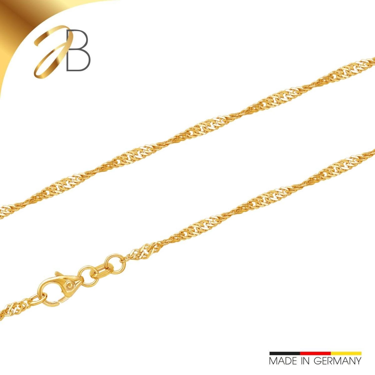 JB Unisex Goldarmband Singapur 2,2 mm 333 8K 1,4 g