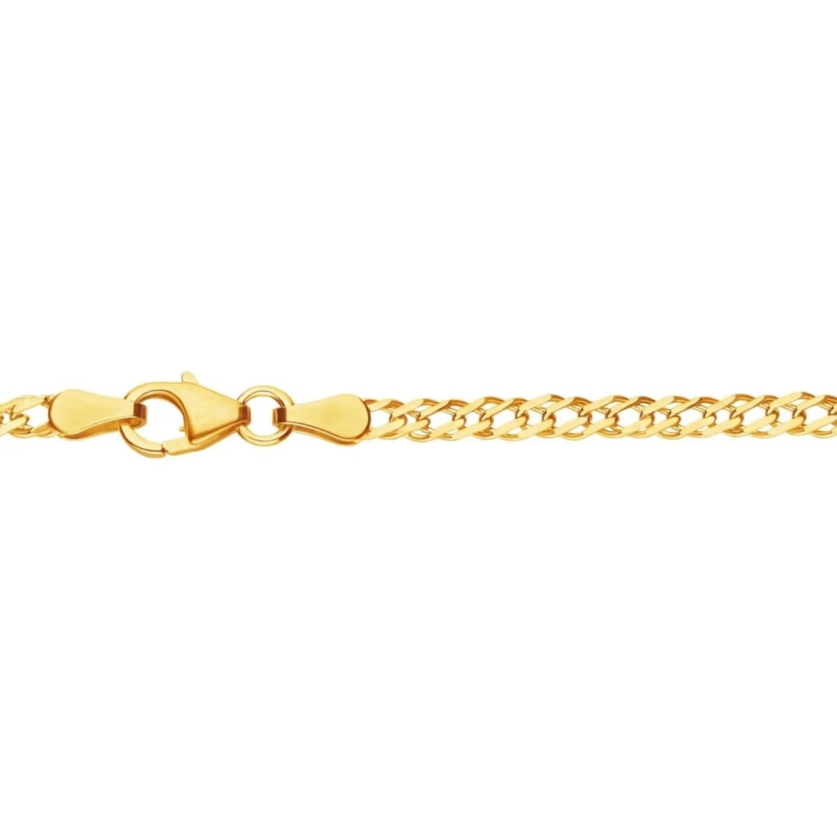 JB Unisex Goldarmband Zwillingspanzer 2.9 mm 585 - 14 Kt 19 cm