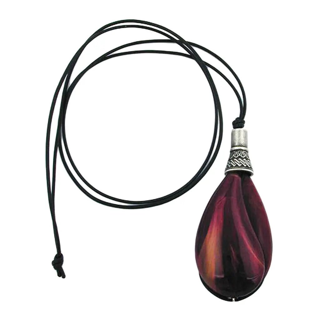 Kette 85x36mm Tropfen violett - marmoriert glänzend 100cm
