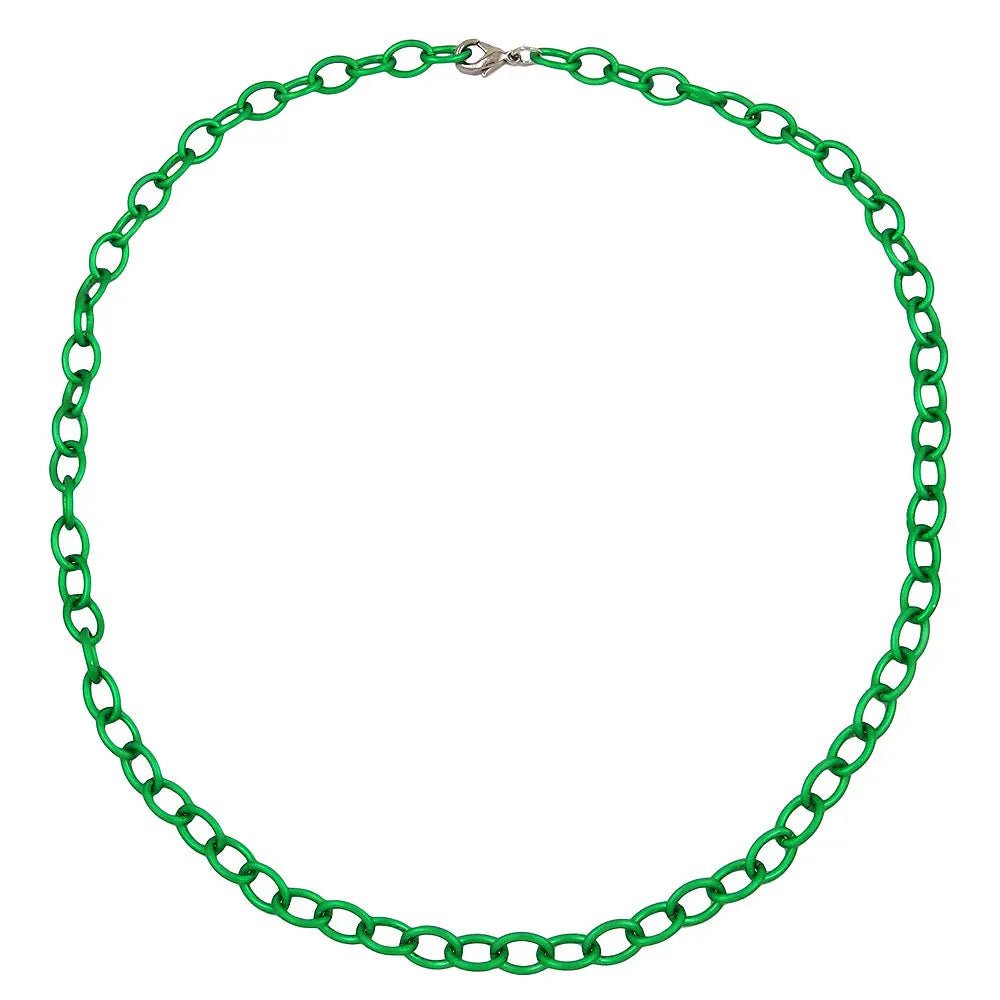 Kette, Anker weit, 8mm, grün - matt